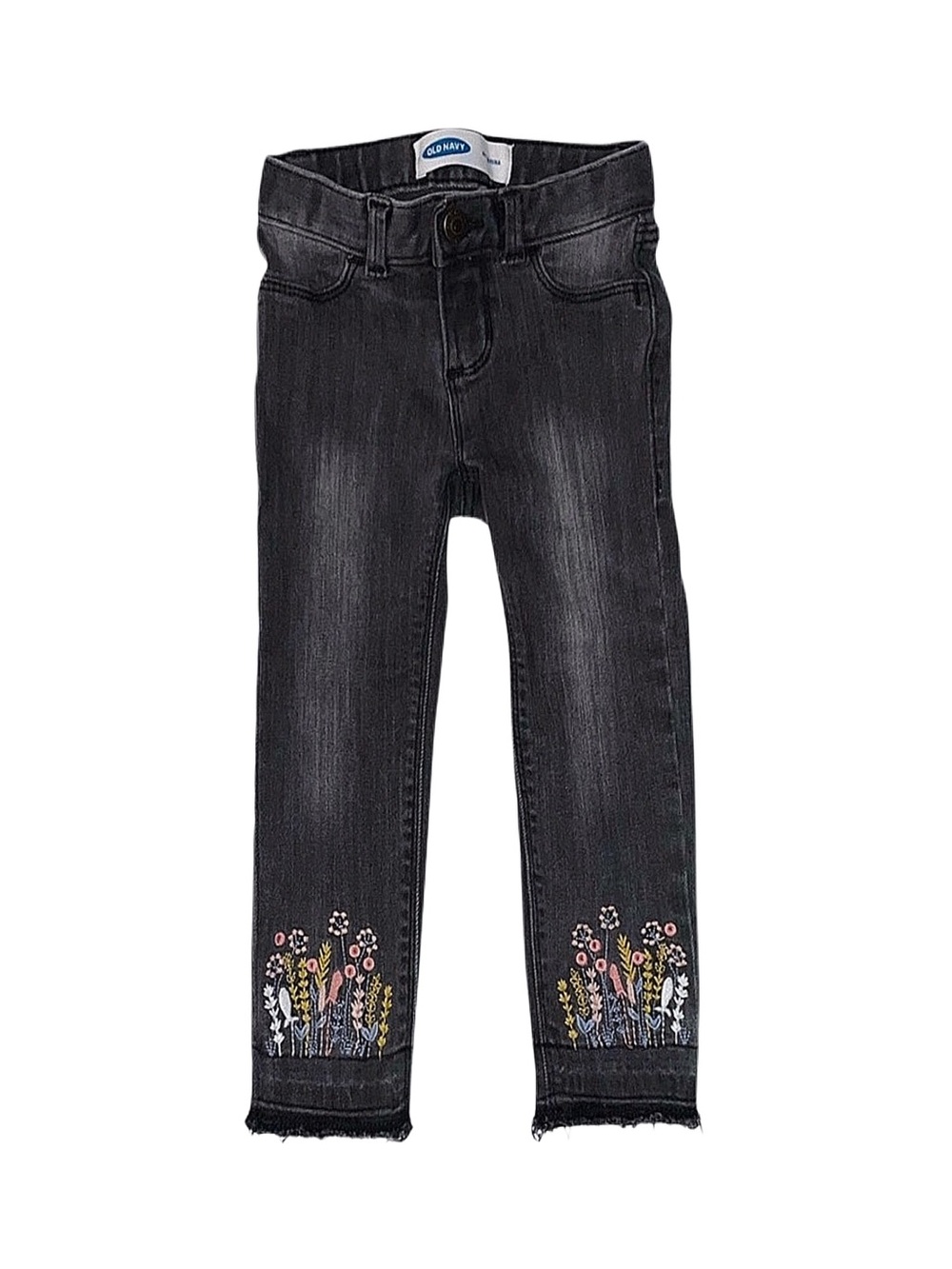 OLD NAVY Toddler Girl Black Ballerina Jeans Size 3T Adjustable Waist